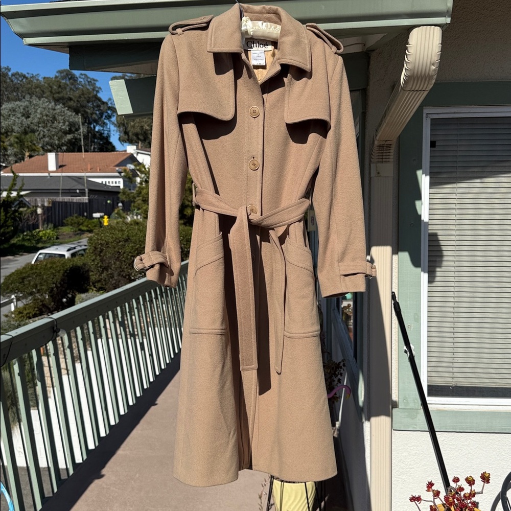 Chloe Classic Tan Trench Coat - Picture 5 of 7